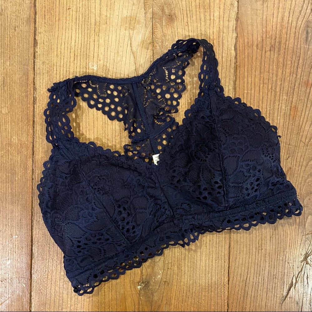 NWOT navy Lace Bralette
